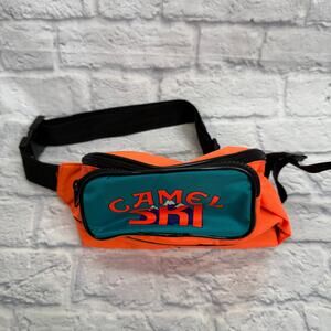 Vintage 1993 Camel Ski Fanny Bag Waist Pack Bum Adjustable Neon Orange